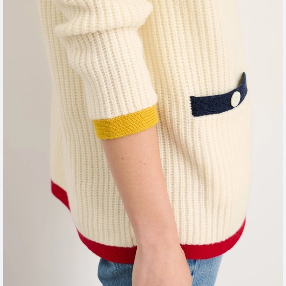 Alex Mill Minnie Cardigan in Extrafine Merino Wool Button Front Cardigan XL - Picture 7 of 15